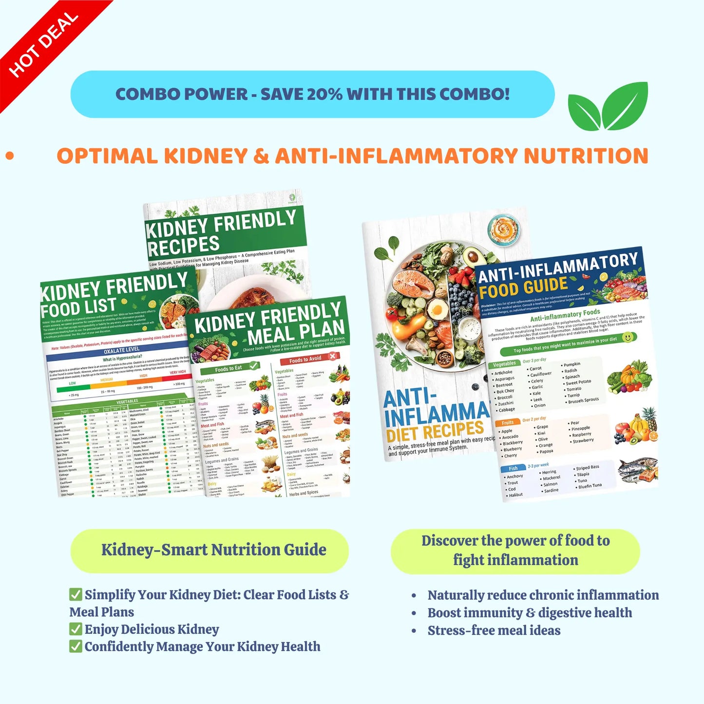 Kidney-Friendly Food Chart & Mediterranean Meal Plan for CKD & Dialysis Low Sodium Potassium Phosphorus Support Hyperoxaluria Oxalate Level Recipes Guide