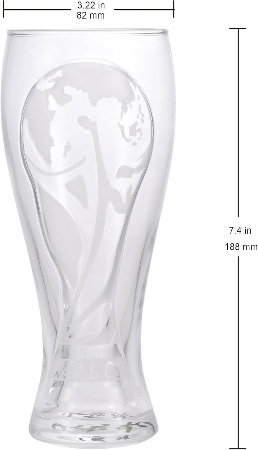 Official FIFA World Cup 2026 Edition - 17oz Shatterproof Trophy Pilsner Beer Cup & Bottle Opener Gift Set - Set of 2 with 6-inch Magnetic Bottle Opener Perfect for Tailgates, Pool Parties and BBQ’s