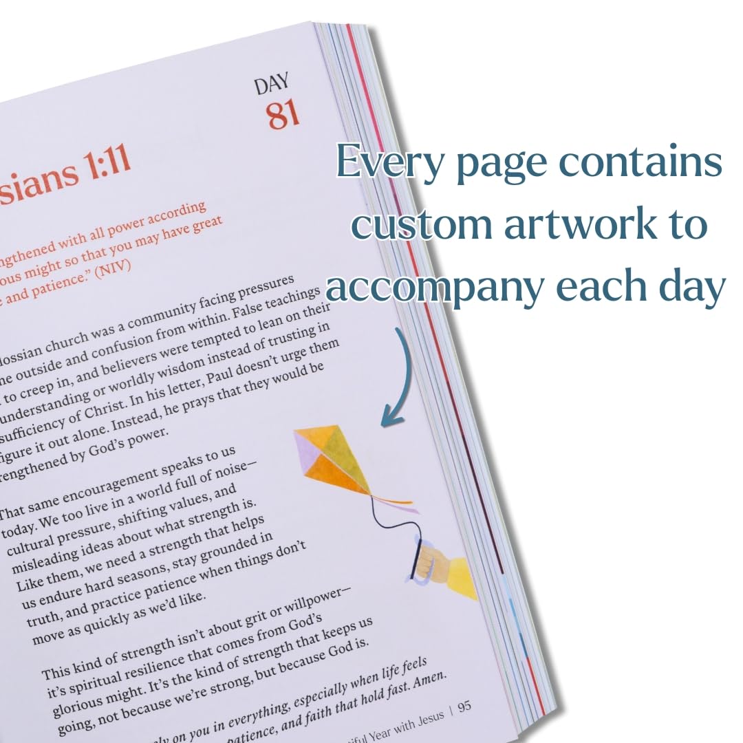 A Beautiful Year with Jesus (SC): The Daily Devotional For 365 Days in the Bible | Bible Study Guide for Spiritual Growth