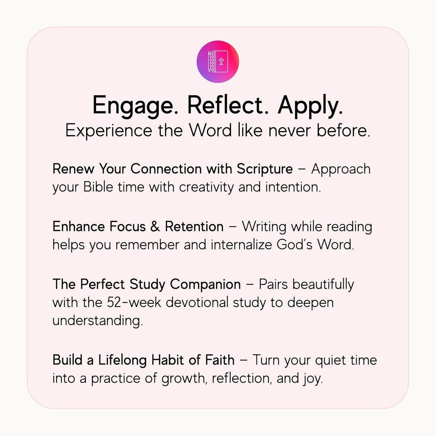 Official Spiral Bible® The Bible in a Year | 52 Week Guided Bible Study & Daily Reading Plan | Spiritual Companion & Journal for Adults & Teens | 8.5" x 11" Notebook