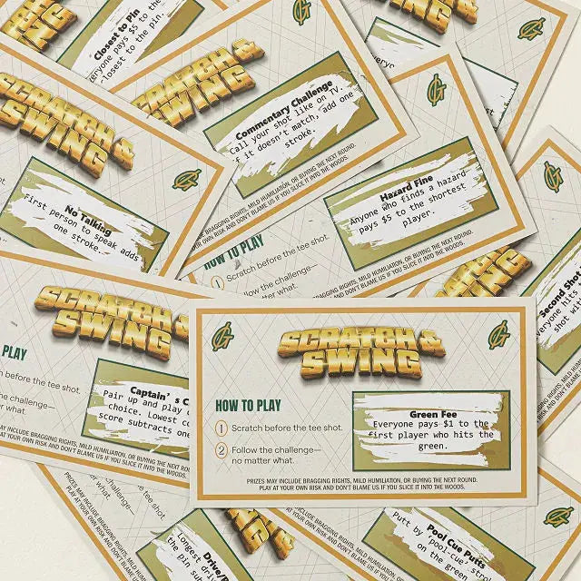 Scratch & Swing Scratch Off Golf Card Game (3 PACK)