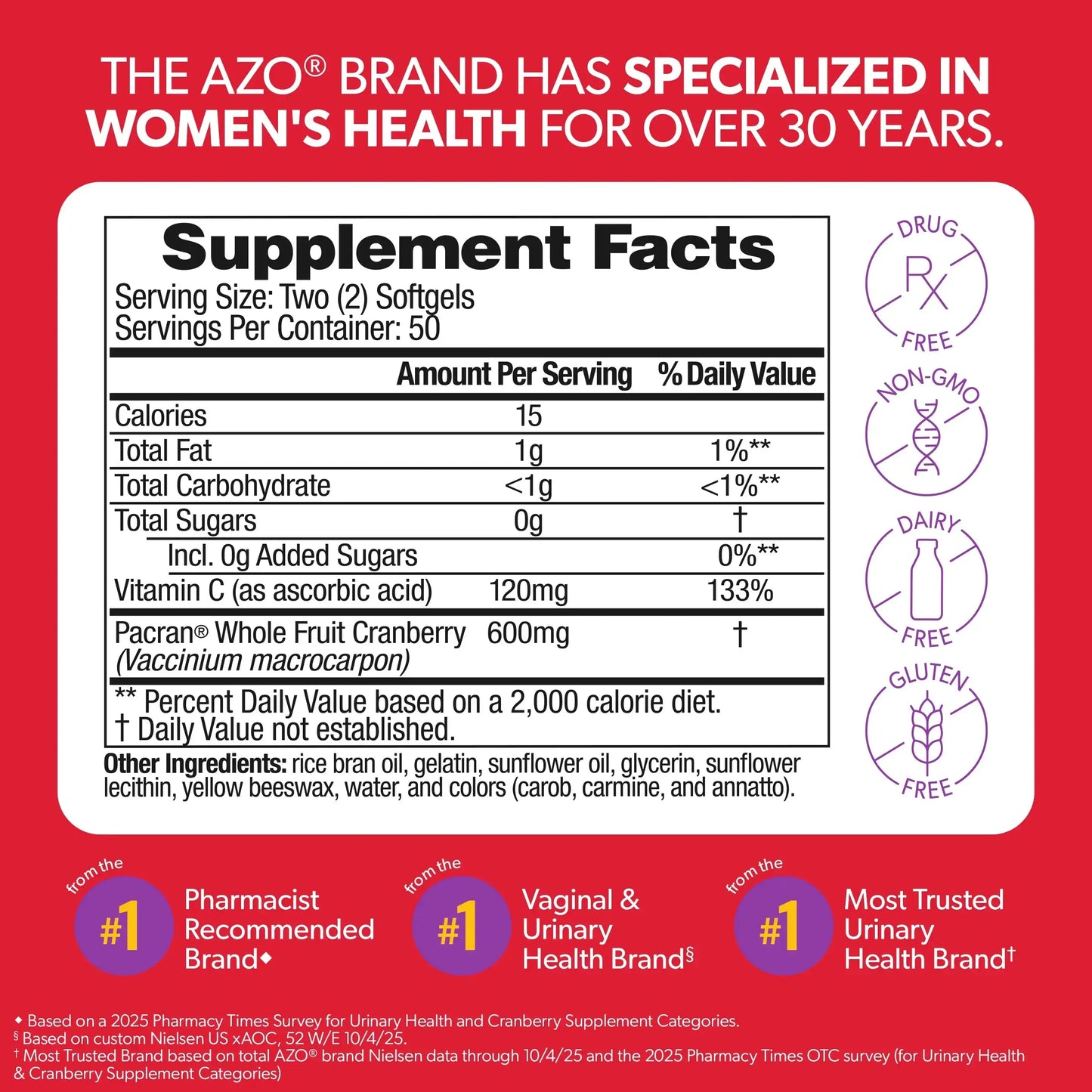 AZO® Cranberry Pro Softgels - 2 Pack