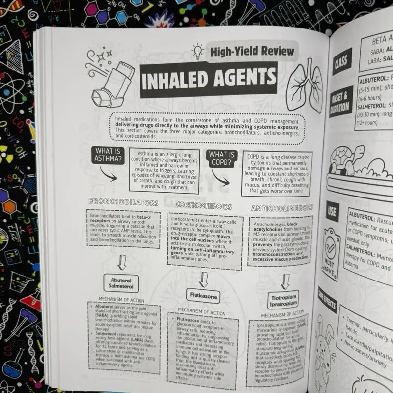 Top 200 Drugs Simplified Pharmacology Coloring Book and Study Guide by P Burns PharmD for Visual Learners
